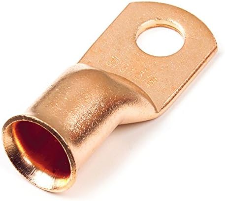 Copper 1/0 AWG Battery Cable 3/8" Tubular Lug Ring / Eye Terminals 15pcs Package