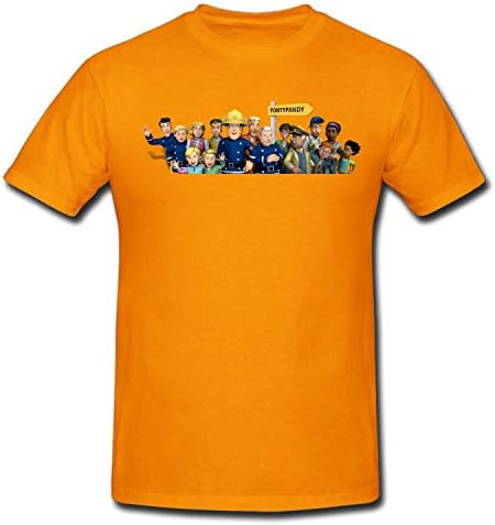 XHANd Children Fireman Sam Cartoon Soft T-Shirt orange 3T