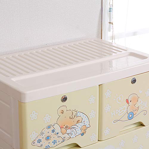 Nafenai 5 Drawer Large Size Storage Organizer Dresser,Baby Plastic Armoires Closet Wardrobe for Bedroom,Home,Bedroom,Nursury (26 inches Wide)