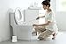 Toilet Brush,Deserthome Good Grips Hideaway Compact Long Holder Non-porous Base Bathroom Brush