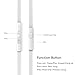 Mxstudio Stereo Sound Headphones Wired Earphones In-Ear Earphones with Volume Control Earbuds with Mic White