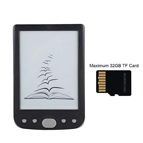 Ebook Reader, 6 Inch 800600 HD E Book Reader with E-Ink Screen and 2500MAH Large Battery Maximum 32GB TF Card for Student Worker(Gray)