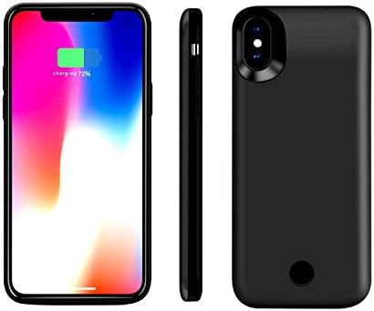 Smiling iPhone X Battery Case, 5000mAh Rechargeable Charger Stand Case Portable Extended Battery Charging for iPhone X /10 (5.8 inch)