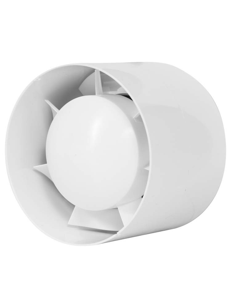 EUROPLAST Ø 100mm | 4 inch Round Pipe Fan - Bathroom Fan - Duct Fan - Plastic - White