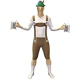 Lederhosen Morphsuit Fancy Dress Costume - size Large - 5”5-5”9 (163cm-175cm)