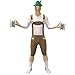 Lederhosen Morphsuit Adult Costume - size Large - 5'3-5'9 (159cm-175cm)