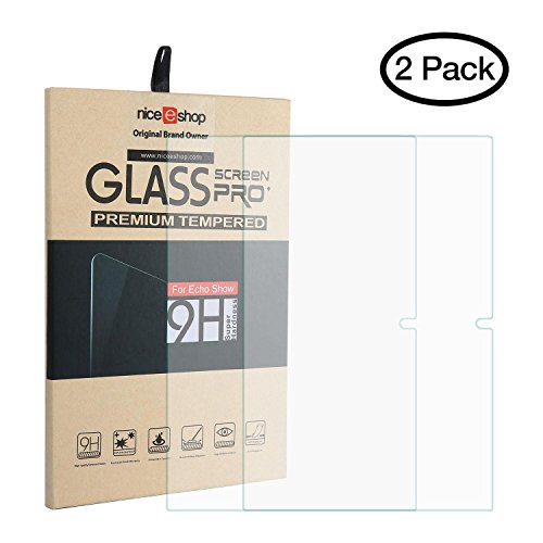 Click Here to See More Images niceeshop(TM) Echo Show Screen Protector Glass-2 Pack