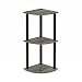 Furinno Turn-N-Tube 3-Tier Corner Display Rack Multipurpose Shelving Unit, French Oak Grey/Black primary