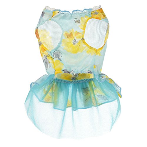 Alroman Dog Dresses Pets Clothes Pet Dresses Doggie Skirt Puppy Clothes Dog Clothes Puppy Apparel Cat Dresses Dog Outfits (L, Bow Tie Dress)