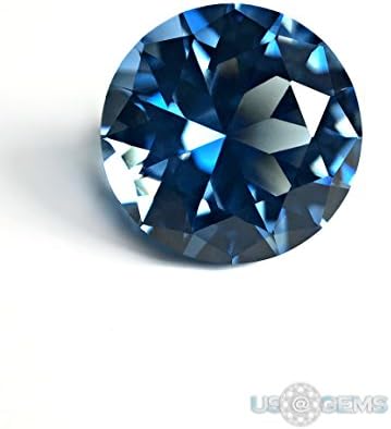 Topaz Sky Blue #M1785. Round 10mm. 3,2 Ct. Monosital Created gemstone US@GEMS