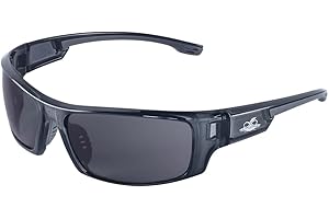 Bullhead Safety Eyewear Dorado Anti Fog Safety Glasses with Dual Lenses, ANSI Z87+, Anti-Scratch Coating and UV Light Protection, Dark Smoke Lenses, Crystal Black Frame