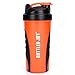 BOTTLED JOY Protein Shaker Bottle, Non-toxic Wide Mouth 100% Leak Proof Shake Water Bottles 27oz 800ml (Orange)