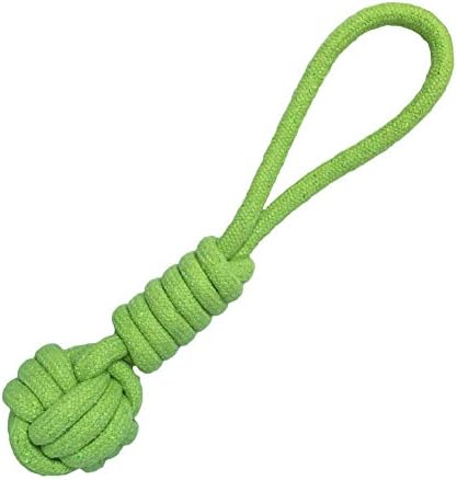 Ggkids Pet Puppy Dog Cotton Rope Chew Toys Teeth Cleaning with Tug Knot Green for Small/ Medium Dog