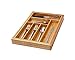 YBM Home & Kitchen Expandable 6-compartment Kitchen Utensil, Flatware, Cutlery Drawer Organizer Tray Size 18