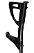 ErgoTech Lightweight Forearm Crutches By FDI (Size: 4'4-6'7) 1 Pair/2 Crutches Black