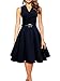 iLover Women 1950s V-Neck Vintage Rockabilly Swing Evening Party Dress