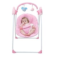 WBPINE Baby Swing Cradle, Automatic Portable Baby Rocker Swing Chair with Music (Yellow)