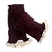 Boot Decor TOOPOOT Women Crochet Knitted Lace Trim Boot Cuffs Leg Warmer Socks (Red)