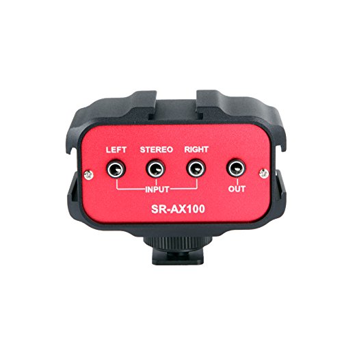 Saramoni SR-AX100 Dual Channel Audio Adapter 3.5mm Jack Microphone Mixer for DSLR Camera