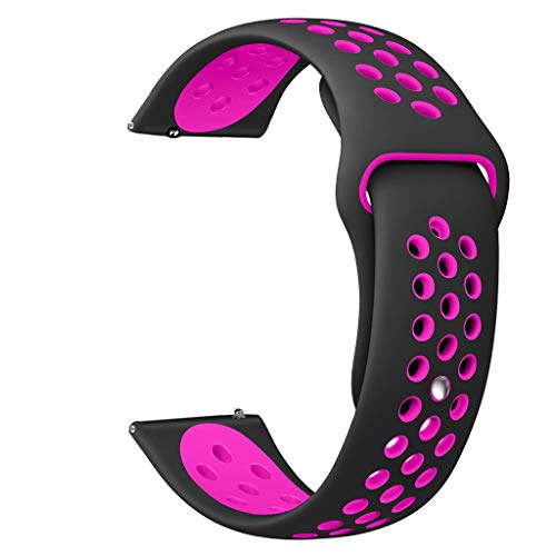 Exteren for Samsung Galaxy Watch Band, Sports Soft Silicone Replacement Band Wrist Strap for Samsung Galaxy Watch active (Hot Pink) - Thumbnail 4