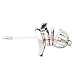 Happygo Ergonomic Design Male Chastity Device with Catheter, Stealth Convenient Virginity Lock, Hypoallergenic Stainless Steel Cock Cage, Penis Ring Chastity Belt Adult Game Sex Toy (1.77 inch/ 4.5cm)
