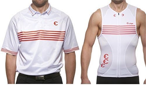 Etiqe Men's Golf Shirt (Polo) and Compression Vest - Performance Set - XX-Large - Long Torso -White