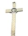 Vatican Imports St. Benedict Wall Crucifix with Colored Enamel and Booklet Explaining The St. Benedict Medal (Blue)