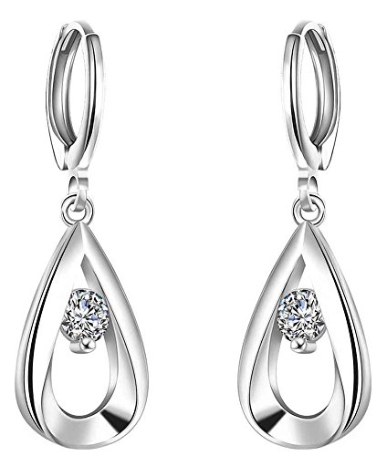 AmaranTeen - Silver earings Teardrop-shaped drop orecchini