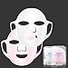 Auch Set of 2 3D Reusable Facial Silicone Moisturizing Face Mask Cover for Sheet Prevent Evaporation in Clear Box, Clear & Pink