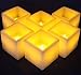 LED Lytes Flameless Candles, 6 Square Ivory Wax Candles 2 Inches X 2 Inches