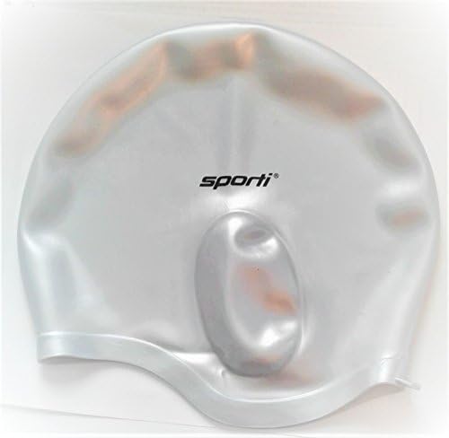 Sporti Ear Swim Cap (Silver)