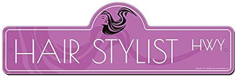 Hair Stylist Street Sign Indoor Outdoor Funny Home Amazon Com