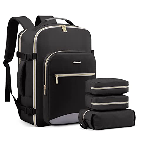 LOVEVOOK Handgepäck Rucksack, 40L Groß Reiserucksack Damen Flugzeug Koffer