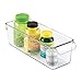 iDesign Linus Plastic Fridge and Freezer Storage Organizer Bin with Handle, Clear Container for Food, Drinks, Produce Organization, 11.5