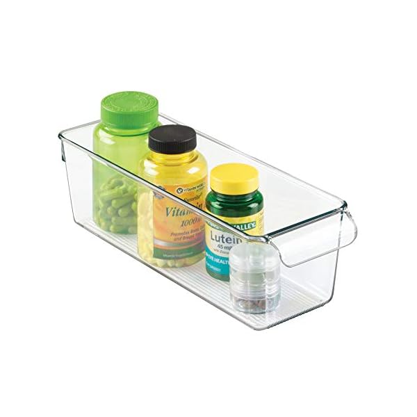 iDesign-58930-Plastic-Kitchen-Organiser-Small-Fridge-Storage-Bin-Made-of-Durable-Plastic-Practical-Cupboard-Storage-Box-for-Condiments-and-Food-Storage-Clear iDesign 58930 Plastic Kitchen Organiser, Small Fridge Storage Bin Made of Durable Plastic, Practical Cupboard Storage…