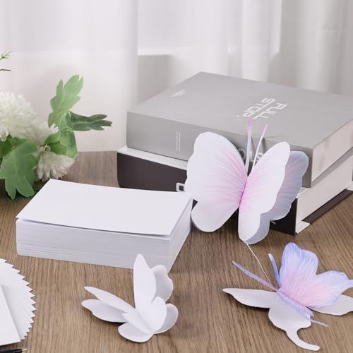 VGOODALL 60 Stück Tonpapier Weiß, Bastelpappe in Weiß Papier Bastelpapier 300 g/m² Druckerpapier Premium Tonzeichenpapier Craft Paper zum Basteln Drucken