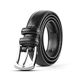 Men's Classic Dress Leather Belt, Black & Brown Colors, Regular Big & Tall Sizes
