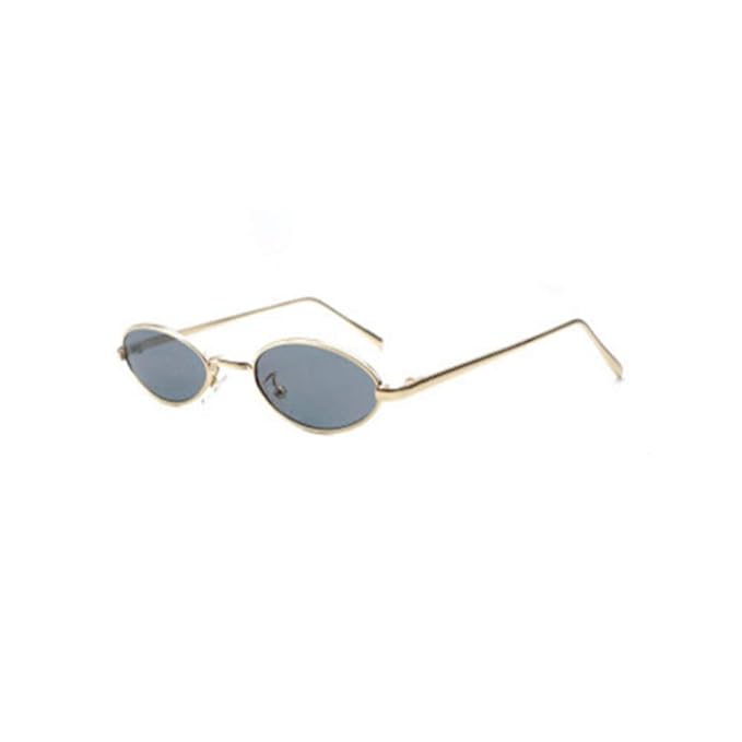 Sprießen kleine ovale Sonnenbrille für Männer Frauen Retro Metallrahmen gelb rot Vintage Sonnenbrille?Vintage-Street-Style-Ey