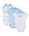 Little Me Baby Fun Safari 3 Pack Bodysuit, White/Multi, 3 Months