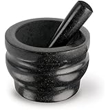 Cole & Mason Granite Mortar and Pestle, 5.5-Inch, Black