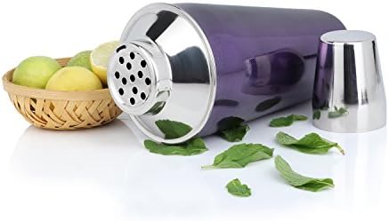 Urban Snackers Cocktail Shaker, Mocktail Shaker, Drink Mixer, Cocktail Mixer - Regular 28 Oz Purple Color (Stainless Steel)