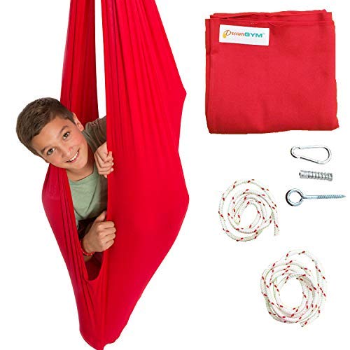 DreamGYM Sensory Swing | 95% COTTON | Hardware Included | X-Large Therapy Swing for Kids and Adults