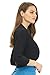 Rekucci Women's Soft Knit Rounded Hem Stretch Bolero Shrug (Small,Black)