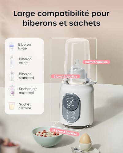 Nuliie 10 in 1 Fast Electric Sterilizer for Breast Milk or Formula with Digital Timer Intelligent Temperature Control and Automatic Shut-off, 220V