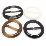6PCS 2 Inch Plastic Round Shape Fashion Scarf Clip Ring Scarf Slides for Twilly Neckerchief (Color Random)