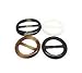 6PCS 2 Inch Plastic Round Shape Fashion Scarf Clip Ring Scarf Slides for Neckerchief (Color Random)