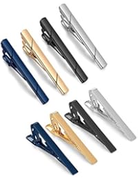 SEVENSTONE 8 Pcs Tie Clips for Men Tie Pin Set Ties Necktie Business Bar Clips