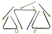 Bilipala Steel Rhythm Musical Percussion Triangle Instruments with Strikers, Set of 3