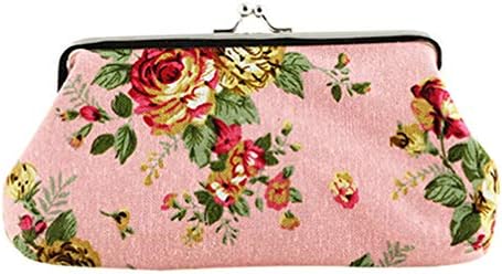 pink888 Women's Flower Pattern Hasp Wallet Coin Purse Case Keys Storage Pouch Card Holder Bag