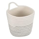 PATIKIL Cotton Rope Plant Basket, Decorative Woven